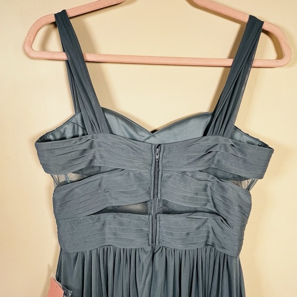 NWT Birds Grey Elsye Dress XS Sage Mesh Formal Prom Bridal Gown - Picture 6 of 10